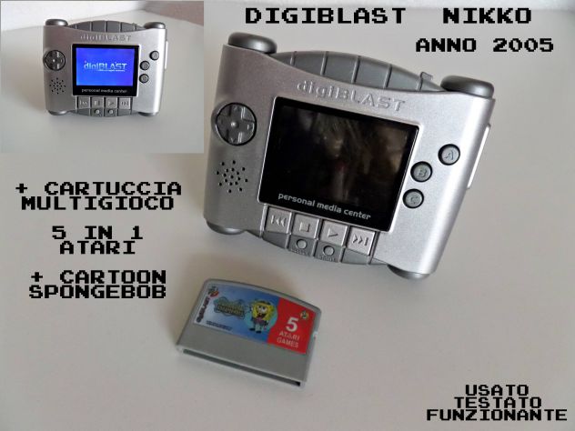 Digiblast NIKKO (anno 2005) + cartuccia 5 giochi ATARI