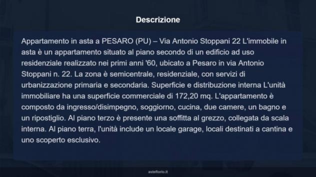 Immobile in asta di 172 m² con più di 5 locali e box auto in vendita a Pesaro - Foto 18