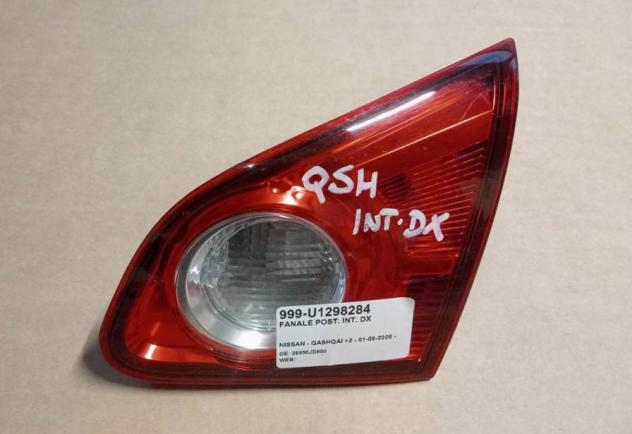 FANALE POST. INT. DX 999-U1298284 Parti elettriche  Fanaleria  Fanali  Fanale post. dx. NISSAN - QASHQAI - 01-12-2006 - 01-03-2010, NISSAN - QASHQA