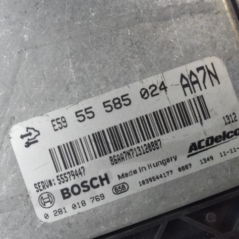 CENTRALINA MOTORE ECU OPEL ASTRA 55585024 0281018769 55579447 1039S4417 BA4 CE - Foto 5