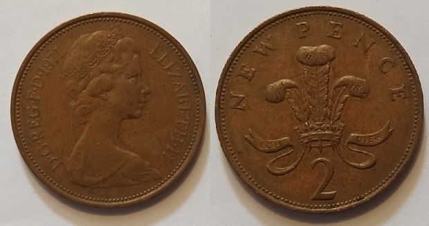 R69- REGNO UNITO - MONETE RARE CON DIFETTO DI CONIO.