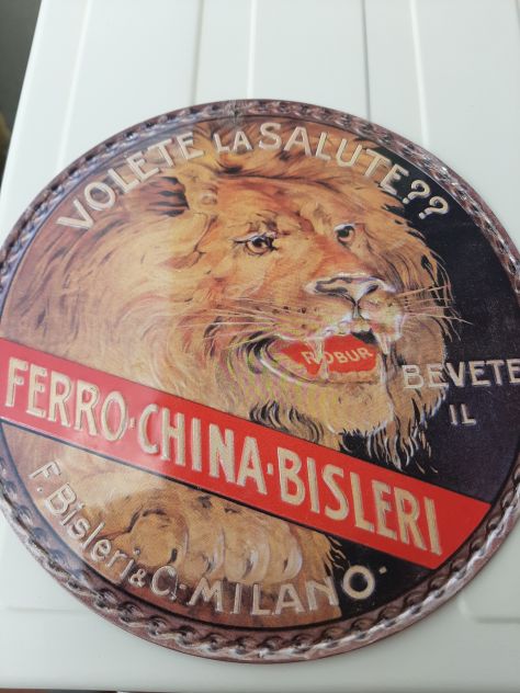 INSEGNA FERRO CHINA BISLERI TARGA IN RILIEVO - Foto 2