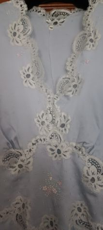 Camicia da notte estiva ricamata a mano taglia 48 - Foto 4