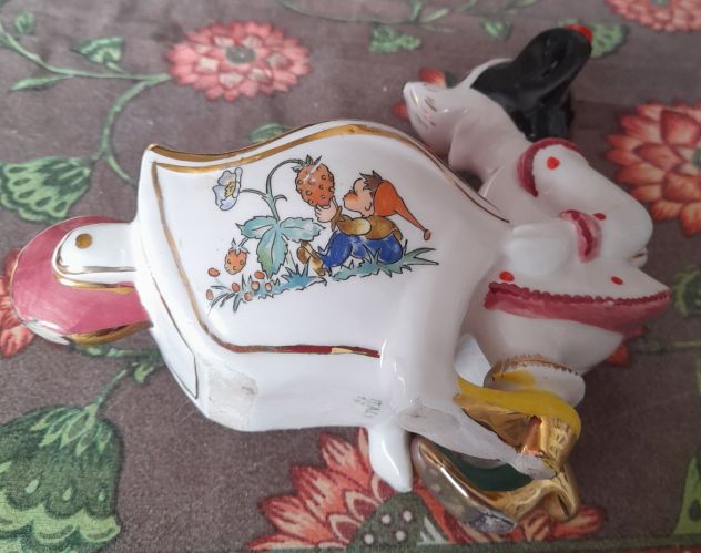 Minnie con carriola in ceramica 15x16 vintage - Foto 6