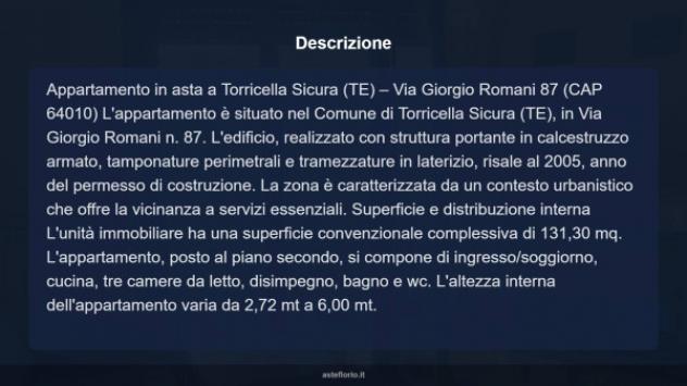 Immobile in asta di 131 m², box auto in vendita a Torricella Sicura - Foto 17