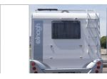 adesivo camper posteriore verticale scritta elnagh bianca su fondo silver