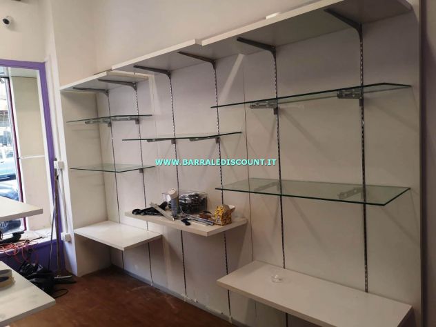 ARREDO BIANCO VENATO 3467 – Parete modulare usata per negozio - Foto 4