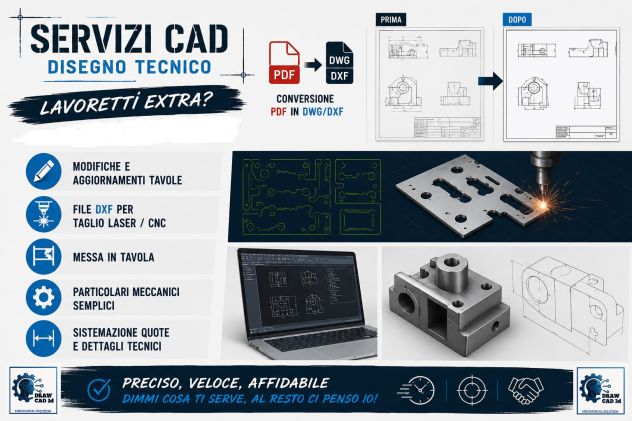 Supporto CAD 2D e 3D per piccoli lavori tecnici