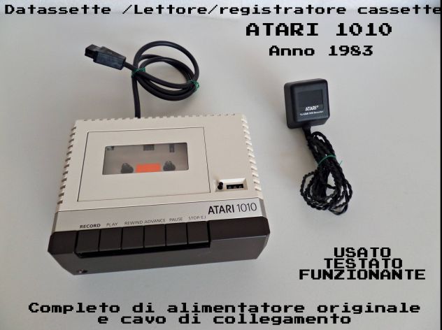 Lettore cassette/registratore ATARI 1010 (RARO) Funzionante