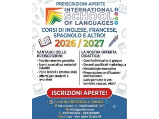 PRE-ISCRIZIONI APERTE AI CORSI DI LINGUA