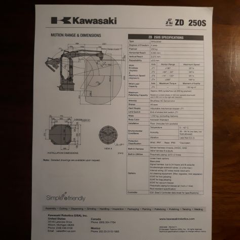 robot industriale Kawasaki zd250 - Foto 6