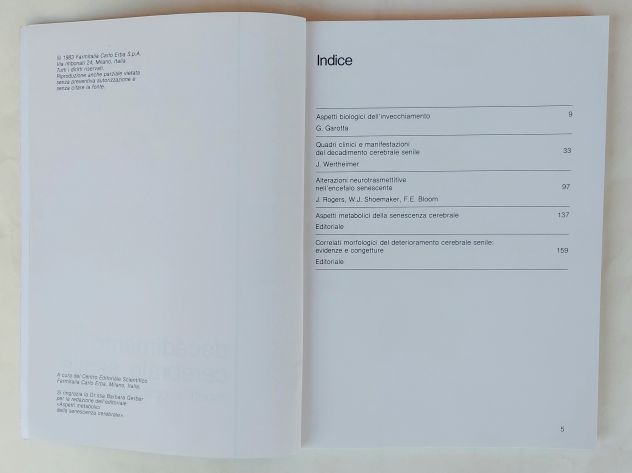 Decadimento cerebrale senile, aspetti fisiopatologici e clinici Ed.Carlo Erba - Foto 5