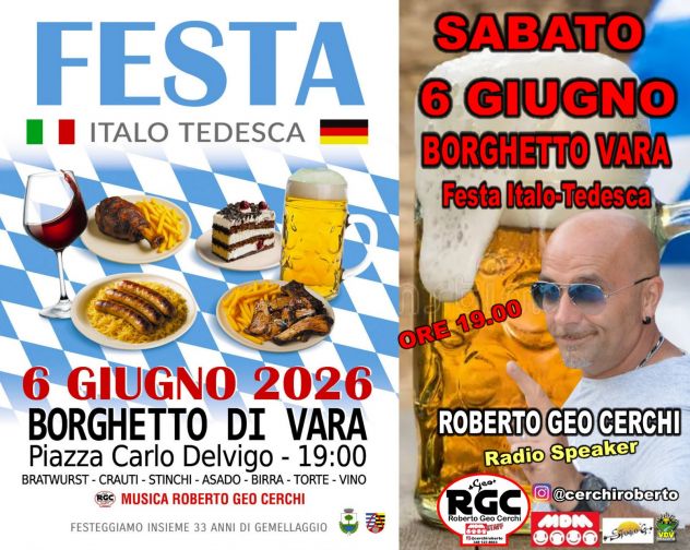 06/06 - 07/06:FESTA ITALO TEDESCA 2026