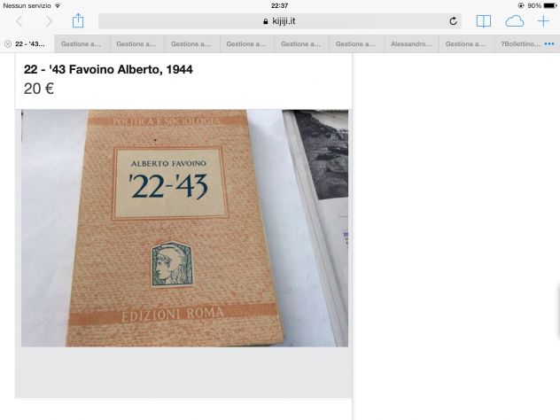 22 - '43 Favoino Alberto(Trombetti Ettore) Published by Ed. Roma, Roma (1944)