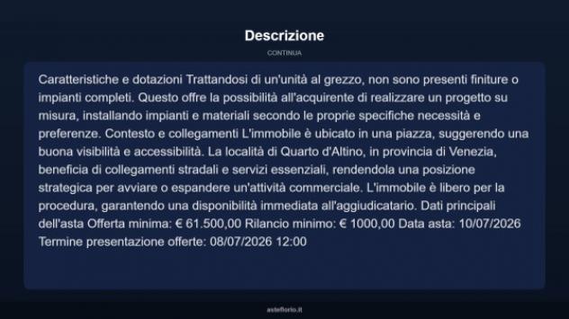 Immobile in asta di 198 m² in vendita a Quarto d'Altino - Foto 8