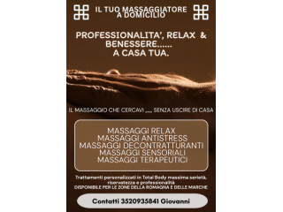Massaggi - benessere Rimini - IL TUO MASSAGGIATORE A DOMICILIO Tel:3520935841