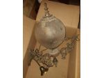 LAMPADARIO CON SFERA IN VETRO SMERIGLIATO