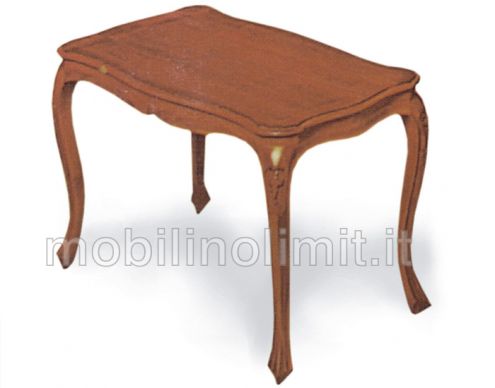 Tavolino con piano in legno sagomato - Nuovo