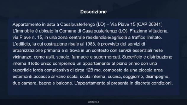 Immobile in asta di 128 m², box auto doppio in vendita a Casalpusterlengo - Foto 7