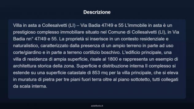 Immobile in asta di 853 m² con più di 5 locali in vendita a Collesalvetti - Foto 5