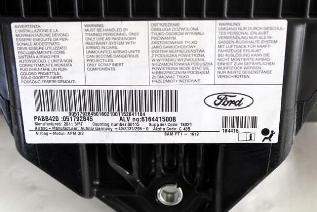 51792845 AIRBAG PASSEGGERO FORD KA 1.2 B 51KW 5M 3P (2011) RICAMBIO USATO - Foto 2