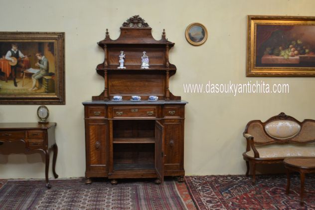 Antica credenza piattaia stile Luigi Filippo - Foto 10