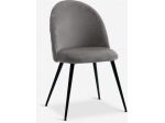 Sedia in velluto grigio