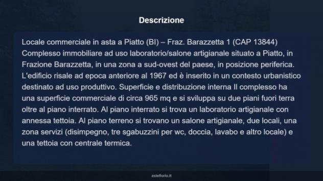Immobile in asta di 628 m² in vendita a Piatto - Foto 10