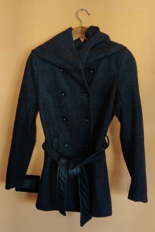 Cappotto doppio petto grigio scuro Tg M - Foto 4