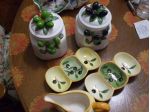 set da tavola vintage nuovo per olive
