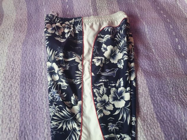 Costume pantaloncino Blu motivo floreale Tg M-46-NUOVO - Foto 4