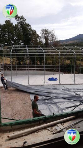 Tendone, Agritunnel Coperture in pvc 10 x 20 x 5,5 mt. MM italia - Foto 6