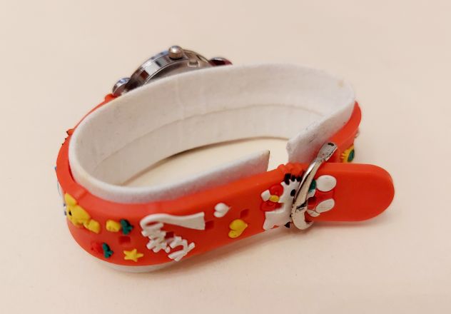 Orologio al quarzo per bambini ragazzi Hello Kitty con cinturino in gomma rosso - Foto 4