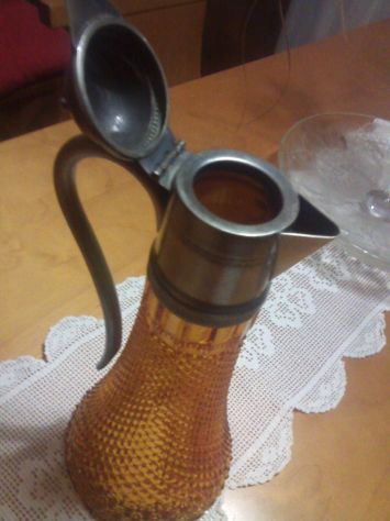 Brocca in vetro lavorata con manico - Foto 4