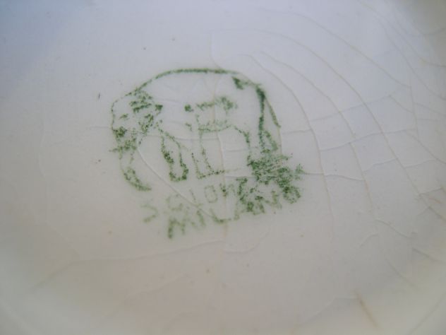 Antica tazza tazzone in ceramica SC Lombarda decorazioni natalizie in oro - Foto 4