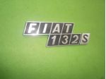 Fiat 132 S scritta logo targhetta posteriore  REAR PLATE WRITING FIAT 132