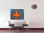 Quadro Pop Art dipinto a mano di Keith Haring
