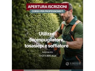 🌿 Corso per l’uso in sicurezza delle attrezzature da giardino