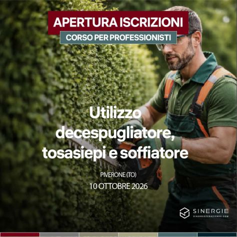 🌿 Corso per l’uso in sicurezza delle attrezzature da giardino