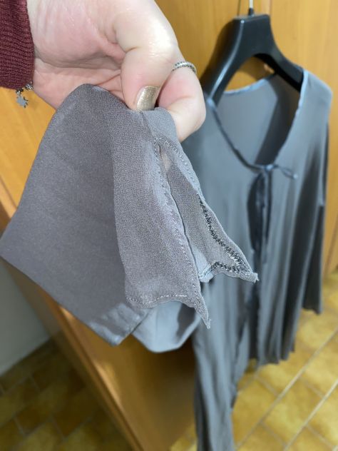 UN COPRI ABITO/VESTITO COME NUOVO LEGGERO ESTIVO TRASPARENTE LUNGO VINTAGE GRIGI - Foto 6