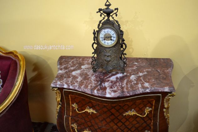 Comoncino stile Luigi XV lastronato a marqueterie - Foto 2