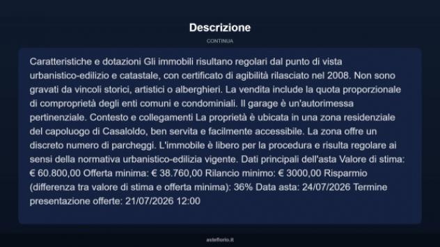 Immobile in asta di 103 m², box auto in vendita a Casaloldo - Foto 16