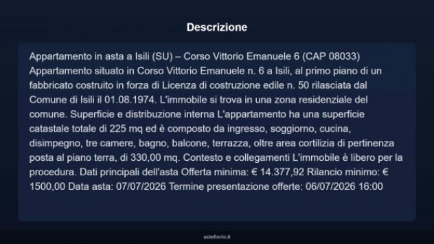 Immobile in asta di 225 m² con più di 5 locali in vendita a Isili - Foto 3