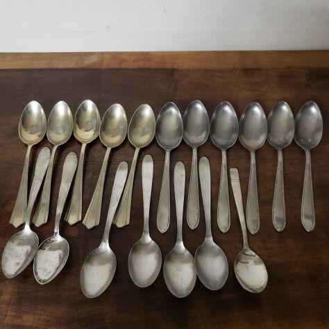 posateria acciaio e alpacca anni 40/50 - Foto 5