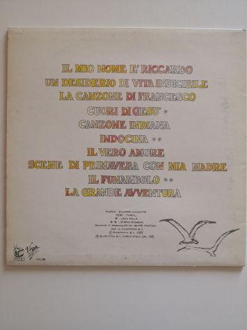 Disco Vinile Lp 33 giri di Riccardo Cocciante - "La grande avventura" del 198 - Foto 6