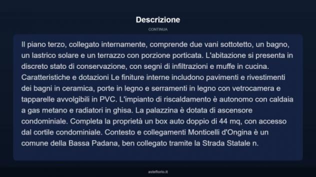 Immobile in asta di 175 m² con più di 5 locali e box auto doppio in vendita a Monticelli d'Ongina - Foto 9