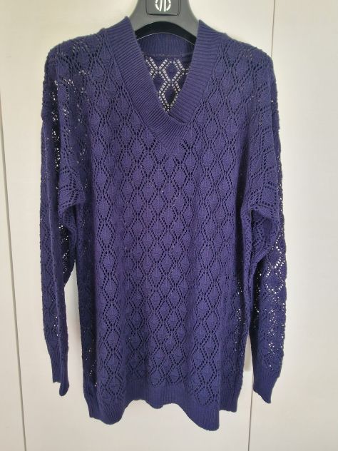 Maglione blu fatto a mano - Foto 9