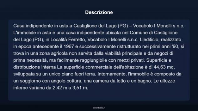 Immobile in asta di 44 m² in vendita a Castiglione del Lago - Foto 5