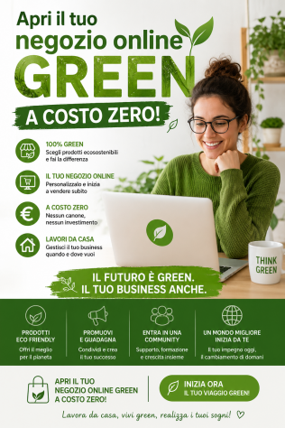 SELEZIONIAMO NUOVI COLLABORATORI PER PROGETTO E-COMMERCE GREEN