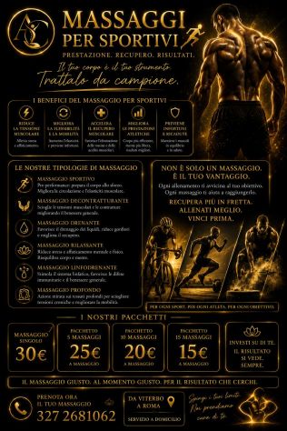 Massaggi Professionali a Domicilio | Relax, Sportivo, Total Body | Roma-Viterbo - Foto 4 Tel:3272681062